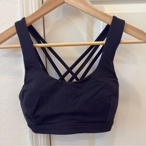 Lululemon Athletica Black Strappy Sports Bra